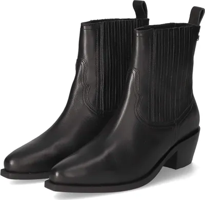 Produktbild von Lazamani Damen Westernstiefeletten/ Chelsea Boots Schwarz Glattleder Größe: 40