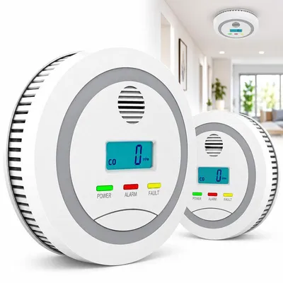 Produktbild von Gasmelder batteriebetrieben, Gaswarner für Methan, Propan, Butan und Erdgas, 85 dB Alarm, optisches Warnsignal, inklusive 3 AA-Batterien