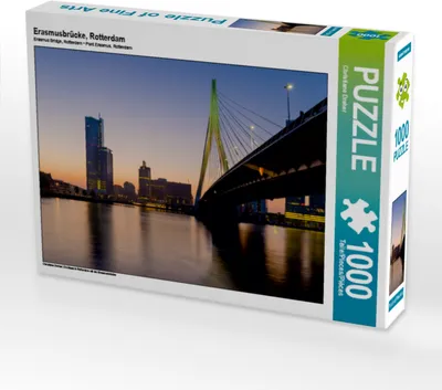 Produktbild von CALVENDO Puzzle Erasmusbrücke, Rotterdam 1000 Teile Puzzle quer | 1000 Teile Lege-Größe 64x48cm Foto-Puzzle für glückliche Stunden