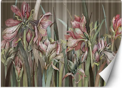 Produktbild von Vlies fototapete Amaryllisblüten 254x184 cm Feeby Grün inkl. Kleber einfache Montage
