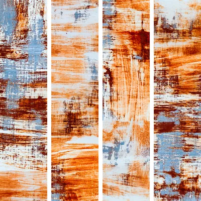 Produktbild von PURO TAPETE - Realistische Tapete ohne Rapport und Versatz 10m Vlies Tapetenrolle Wandtapete modern design Fototapete - Orange Blau Beton f-C-0238-j-a