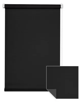 Produktbild von Verdunkelungsrollo Fenster ohne Bohren Klemmfix 60x150cm schwarz VICTORIA M