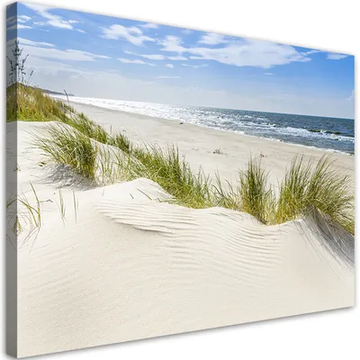 Produktbild von Leinwandbild Meer Strand Ostsee-Landschaft 120x80 Feeby Beige bild für die wand bereit zum aufhängen