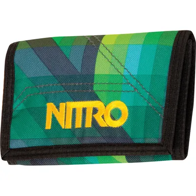Produktbild von NITRO Geldbeutel Stoffbörse mit Klarsichtfach Buskartenfach Fotofach Klettverschlussbörse WALLET GEO GREEN