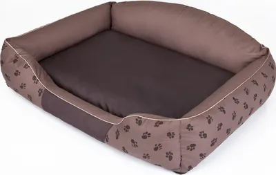 Image de Lit pour chien "Royal" -85x65cm- Robuste avec dos haut, rembourrage doux | Pillowprim