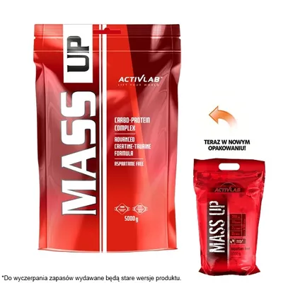 Image de ACTIVLAB Mass Up 5 kg Banana GAINER MASSAGE STRENGTH CARBOHYDRATES PROTEIN