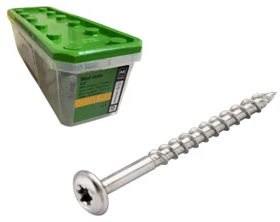 Zdjęcie produktu dla ESSVE WAF Śruby konstrukcyjne z łbem talerzowym, stal nierdzewna A4, Torx, 10 x 90 mm, ESSBOX, 25 szt.