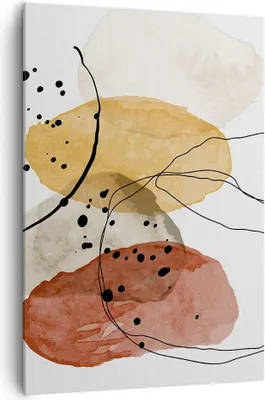 Produktbild von Bild auf Leinwand - Leinwandbild - Einteilig - Aquarell Abstraktion Formen - 70x100cm - Wand Bild - Wanddeko - Wandbilder - Leinwanddruck - Wanddekoration - Leinwand bilder - Wandbild - PA70x100-4658