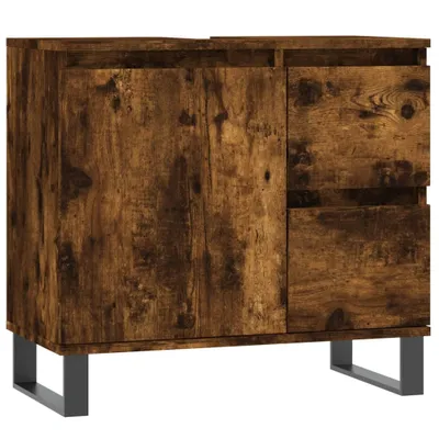 Obrázek produktu pro Koupelnová skříňka kouřový dub 65 x 33 x 60 cm kompozitní dřevo
