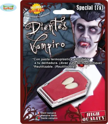 Produktbild von Vampir Eckzähne Halloween Dracula Party Accessoire Kostüm Cosplay Grusel Zähne Fasching Vampire Gothic Look, Farbe: Weiß
