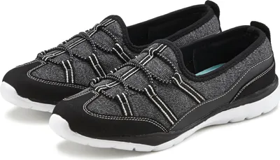 Produktbild von LASCANA Sneaker Halbschuh, Freizeitschuh, Slipper, Slip-On-Sneaker, schwarz-weiß Größe 36