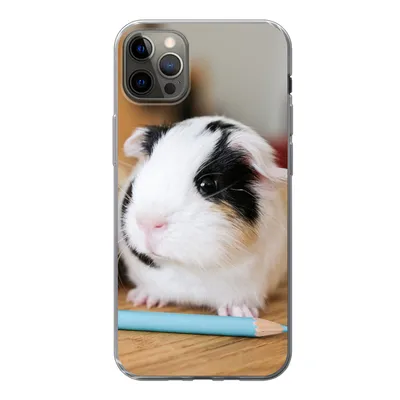 Produktbild von MuchoWow® Handyhülle Schutzhülle Hülle für iPhone 12 Pro Max Entzückende Baby-Meerschweinchen Silikon Softcase Handy Hülle - Hartschale