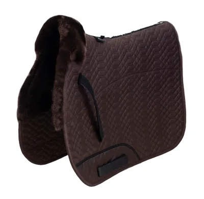 Produktbild von Engel Reitsport Lammfell Schabracke SCHABRA1 Fellrand vorne Fell in Sattellage VSS (Vielseitigkeit/Springen) Mocca Mocca