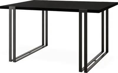 Obrázek produktu pro Rozkládací jídelní stůl - Velký stůl v loftovém stylu s černými kovovými nohami 160 až 260 cm - Industriální stůl do obývacího pokoje - Spacesaver - Černá - 160 x 90 cm