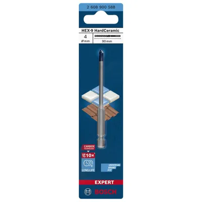 Image de vrták do dlažby EXPERT HEX-9 HardCeramic 4 × 90 mm