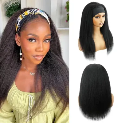 Produktbild von Solidchoice – Yaki-Haarband-Perücke für Damen, 40 cm, ohne Klebstoff