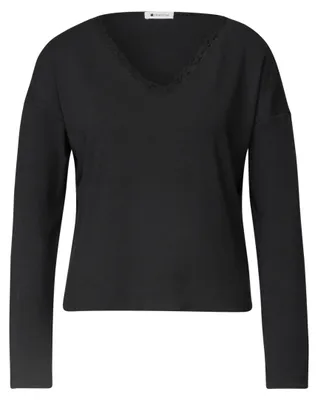 Produktbild von Street One LTD QR soft shirt w.lace colla Black 38