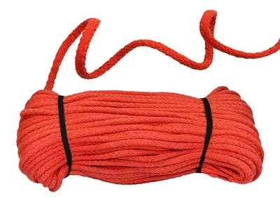 50m Baumwoll-Kordel geflochten 5 mm Baumwoll-Schnur Seil  orange
