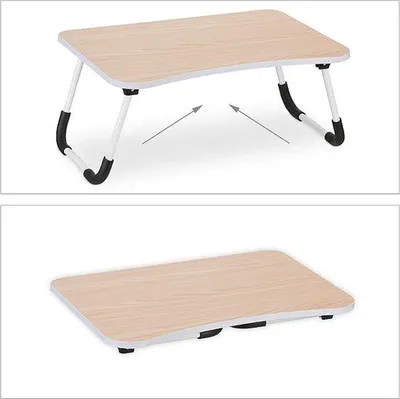 Produktbild von Famanu Betttisch - Klappbares Tablett - Laptop-Tisch für Bett und Couch, 26 x 63 x 40 cm