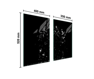 Produktbild von Glasschutzplatte Für Herd 75X52 Schwarz