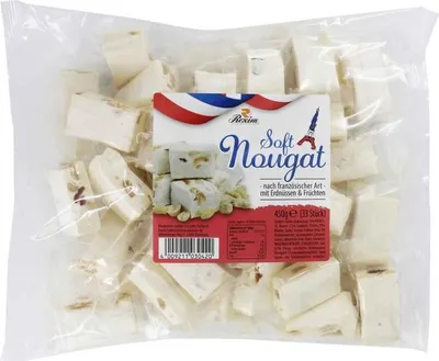 Produktbild von Rexim Soft Nougat, nach französischer Art mit Erdnüssen und Früchten, 450 g