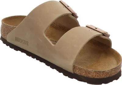 A single Birkenstock sandal is shown against a white background.