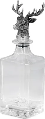 Produktbild von Dekanter / Karaffe Hirsch, Kristallglas, 750 ml, vernickelt/verchromt, Gesamt-H 28,0cm, Karaffe: 9,