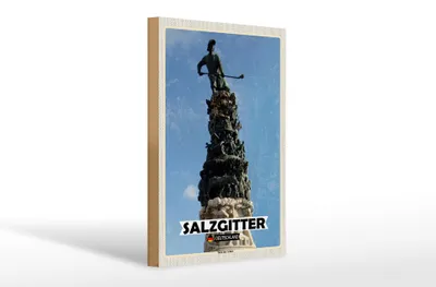 Produktbild von Holzschild Städte Salzgitter Turm der Arbeit 20x30cm