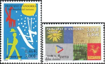 Produktbild von Briefmarken Andorra - Französische Post 2000 Mi 556,557 (kompl.Ausg.) postfrisch Tourismustag