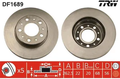 Produktbild von Bremsscheiben (2 Stück) VOLV DF1689