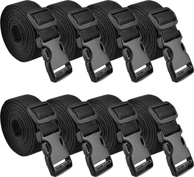 Zdjęcie produktu dla Regulowane klamry z czarnego nylonu o szerokości 25 mm