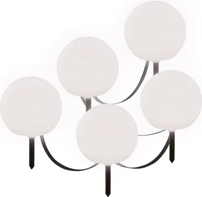 Produktbild von Livarno home LED-Bodenlichterkette 5er dimmbar Zigbee Kugel Lichterkette Garten