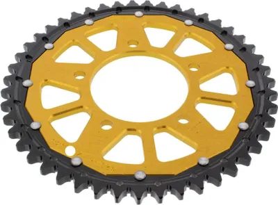 Image de Pignon ZF 47 dents pas 530 noir or double pour Suzuki