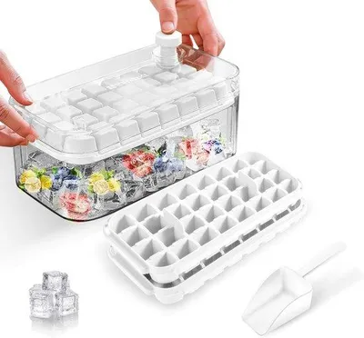 Produktbild von Eiswürfelbehälter BPA-frei 64 Stück weiß
