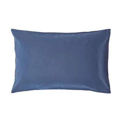 Produktbild von HOMESCAPES Leinen Kopfkissenbezug Dunkelblau, 50 x 90 cm