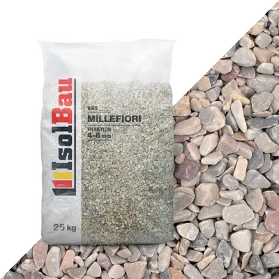 Produktbild von Isolbau - Zierkies 25 kg - Marmorkies 4-8 mm - Deko-Steine für Garten, Steinteppich, Aquariumkies, Ziersplitt Natursteine Gartenkies Wegkies Teichkies für Innen und Außen - Millefiori