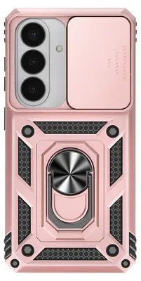 Produktbild von Avizar, Hülle mit Ringhalter und Kameraschiebeschutz für Samsung Galaxy S26, Champagnerrosa