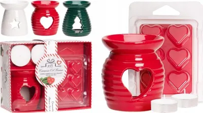 Produktbild von Weihnachts-Wachs- und Öl-Wärmer-Set mit 6 Wachsen und 2 Teelichtern