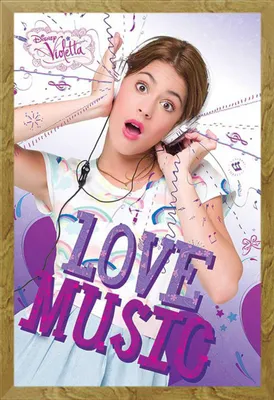 Produktbild von Violetta - Poster - Love Music + Wechselrahmen, Shinsuke® Maxi MDF Eiche, Acryl-Scheibe