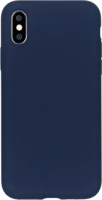 Immagine prodotto di Custodia in silicone liquido Accezz per iPhone X / Xs - Blu scuro