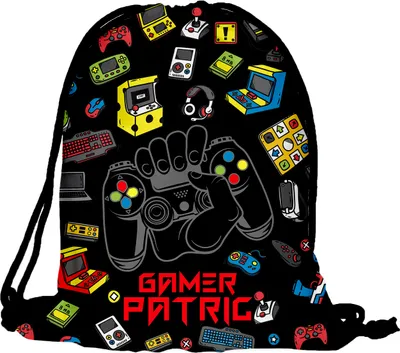 Produktbild von Kinder Turnbeutel mit Namen Beutel Fullprint Tasche Gymsac Jutebeutel Print Bag Fitness Junge Mädchen Gamer Spieler [010]