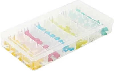 Flachsicherungen Mini sortiert 120 Stück - in Kunststoff Box