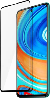Produktbild von Avizar, Displayschutzfolie aus Glas für Xiaomi Redmi Note 9S / 9 Pro / 9 Pro Max, Schwarz
