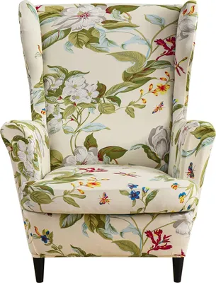 Obrázek produktu pro Topchances 2 Piece Wing Chair Cover, kryty židlí Wing Chair Slipcovers Cover Kryty židlí Elastický stretch kryt židle s područkou High Back, béžová