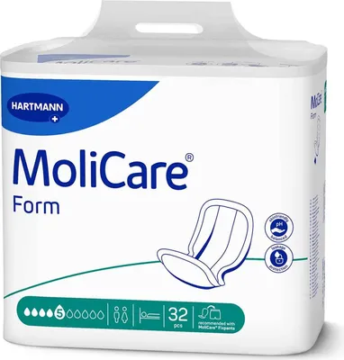 Produktbild von MoliCare® Form 6 Tropfen – 4x32 Stück für sicheren Schutz bei mittlerer bis schwerer Inkontinenz