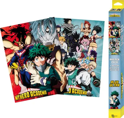 Zdjęcie produktu dla ABYSTYLE - My Hero Academia - Zestaw 2 plakatów Chibi - Artworks (52x38)