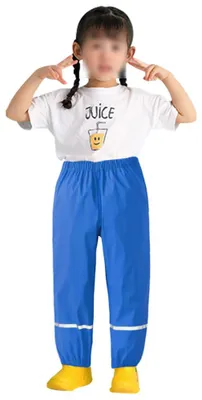 Produktbild von Reflektierende, wasserdichte Regenhose für Jungen und Mädchen, leichte Regenbekleidung, Blau, 98