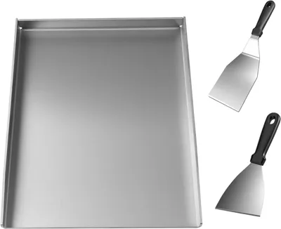 Produktbild von Grillplatte aus Edelstahl - 40 x 30 cm - Für Gas- und Holzkohlegrills