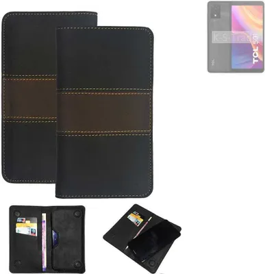 Produktbild von K-S-Trade Hülle Handyhülle kompatibel mit TCL 501 Schutzhülle Walletcase Bookstyle Tasche Schutz Case Handytasche Wallet Cover Kunstleder Snapcase