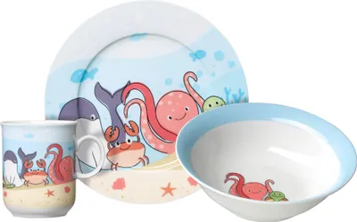 Produktbild von Ritzenhoff & Breker Kindergeschirr-Set Unterwasserwelt, 3-teilig